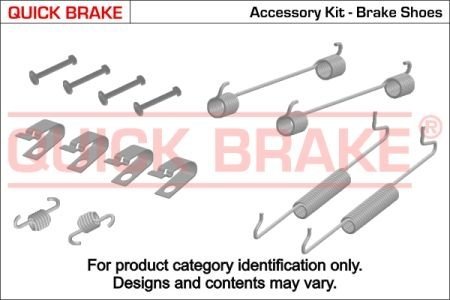 Монтажний к-кт гальмівних колодок QUICKBRAKE 105-0876 (фото 1)