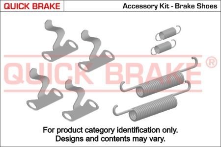 Монтажний к-кт гальмівних колодок QUICKBRAKE 105-0720 (фото 1)