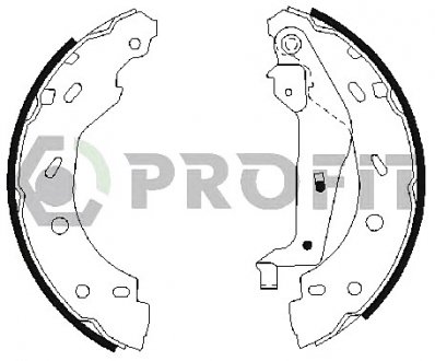 Колодки гальмівні барабанные PROFIT 5001-0614 (фото 1)