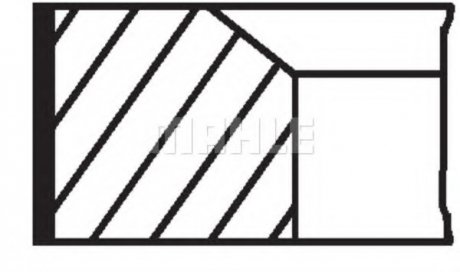Кільця поршневі Mahle 081RS00104 0N2 (фото 1)