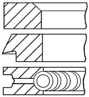 Кільця поршневі Goetze 08-393600-00 (фото 1)