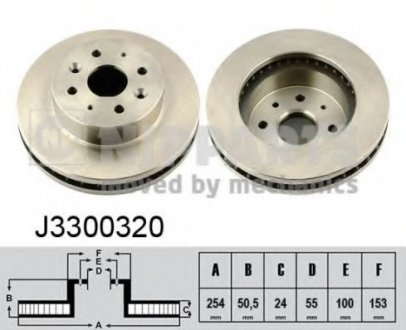 Диск гальмівний NIPPARTS J3300320 (фото 1)