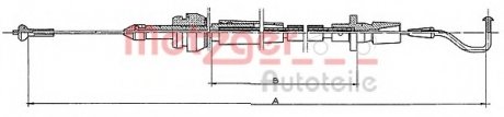 Трос акселератора METZGER 11.082 (фото 1)