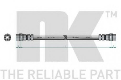 Шланг тормозной NK 8547101 (фото 1)