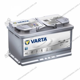 Акумулятор 80Ah-12v Start-Stop Plus AGM (315х175х190), R, EN 800 VARTA 580 901 080 (фото 1)