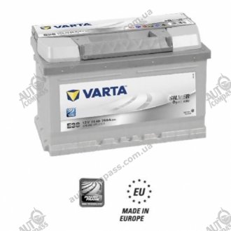 Аккумулятор 74Ah-12v SD(E38) (278x175x175),R,EN750 VARTA 574 402 075 (фото 1)