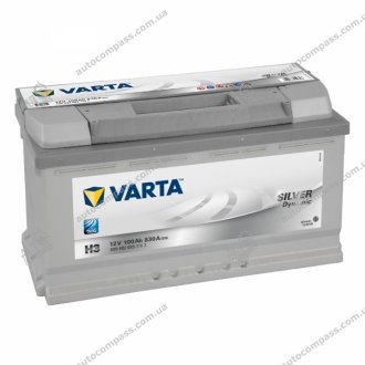 Аккумулятор 100Ah-12v SD(H3) (353x175x190),R,EN830 VARTA 600 402 083 (фото 1)