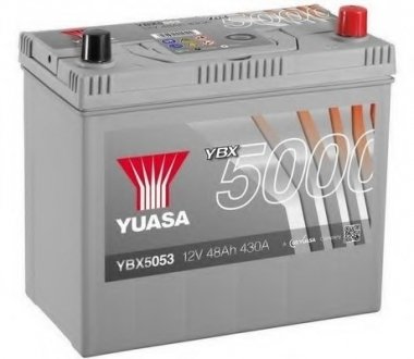 12V 48Ah Silver High Performance Battery Japan (0) Пусковий струм 430 (EN) Габарити 238х129х223 Yuasa YBX5053 (фото 1)