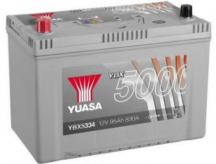 12V 95Ah Silver High Performance Battery Japan (1) Пусковий струм 830 (EN) Габарити 303х174х222 Yuasa YBX5334 (фото 1)