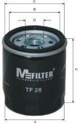 Фильтр масляный TOYOTA COROLLA, RAV4, AVENSIS 00- M-Filter TF28 (фото 1)