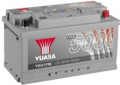 12V 85Ah Silver High Performance Battery (0) Пусковий струм 800 (EN) Габарити 317х175х175 Yuasa YBX5110