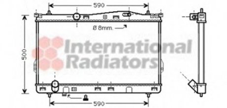 Радиатор охлаждения HYUNDAI TRAJET (FO) (99-) 2.0-2.7 Van Wezel 82002077 (фото 1)