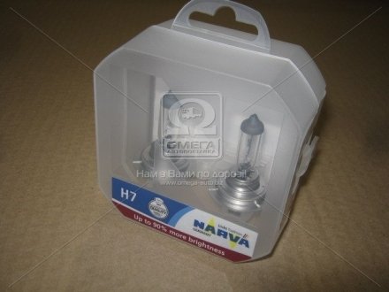 Лампа розжарювання SET H7 12V 55W PX26d RANGE POWER +90 (к-т 2шт) (вир-во) NARVA 48047S2 (фото 1)