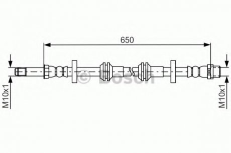 Шланг гальмівний Bosch 1987481690 (фото 1)