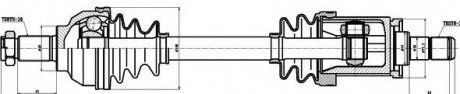 Привод в сборе левый GSP 205047 (фото 1)