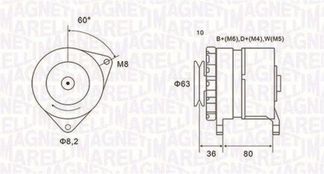 Генератор Magneti Marelli 063735060010 (фото 1)