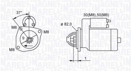 Стартер Magneti Marelli 063721389010 (фото 1)