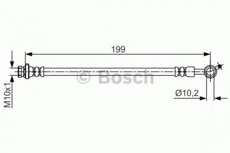 ТОРМОЗНОЙ Шланг НАРУЖ ЗАДНИЙ Bosch 1987481699 (фото 1)