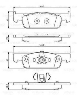 Колодки гальмівні дискові Bosch 0986495334 (фото 1)