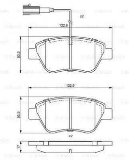 Колодки гальмівні дискові Bosch 0986495378 (фото 1)