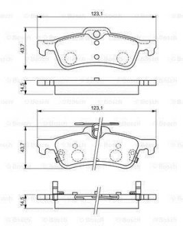 Колодки гальмівні дискові Honda Civic FK "R "11>> Bosch 0986494719 (фото 1)