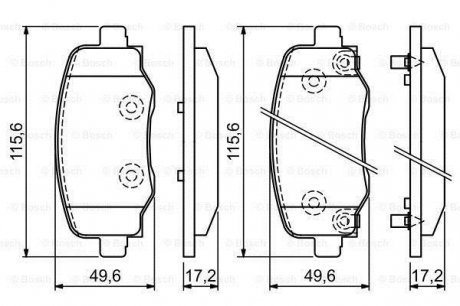 ДИСКОВЫЕ КОЛОДКИ ЗАДНИЕ Bosch 0986494930 (фото 1)