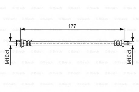 ТОРМОЗНОЙ Шланг; ЗАДНИЙ Bosch 1987481527 (фото 1)