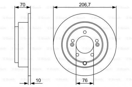 ТОРМОЗНОЙ ДИСК ЗАДНИЙ Bosch 0986479V53 (фото 1)