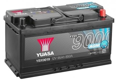 12V 95Ah AGM Start Stop Plus Battery (0) Пусковий струм 850 (EN) Габарити 353х175х190 Yuasa YBX9019 (фото 1)