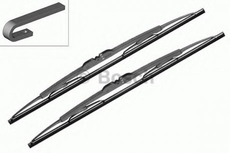 Щетки стеклоочистителя С2 (2x475) DAEWOO Lanos; OPEL Omega A; Vectra A Bosch 3397005030
