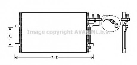 Конденсор кондиціонера FOCUS/FOCUS C-MAX ALL 03- (вир-во AVA) AVA COOLING FDA5367 (фото 1)