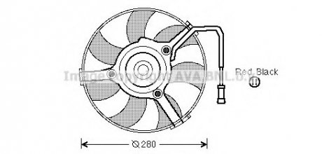 Вентилятор радіатора VW (вир-во AVA) AVA COOLING AI7504 (фото 1)
