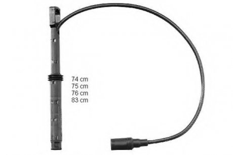Комплект кабелів високовольтних Beru ZEF991 (фото 1)