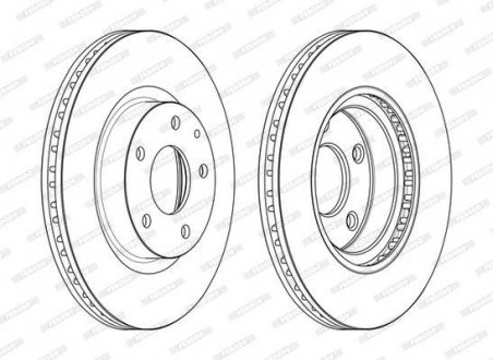 Диск гальмівний Ferodo DDF2465C (фото 1)