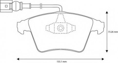 Колодки дискового тормоза WHITE Jurid 573159JC (фото 1)