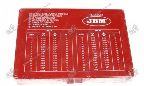 Набір кілець ущільнювачів JBM 50652 (фото 1)