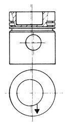 Поршень MB Kolbenschmidt 93831610 (фото 1)