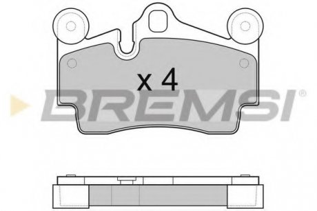 Тормозные колодки зад. Audi Q7, Touareg, Cayenne (Brembo) (112 BREMSI BP3097 (фото 1)