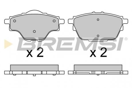 Колодки тормозные задние Citroen C4, Peugeot 308 II 13- (Bosc BREMSI BP3625 (фото 1)