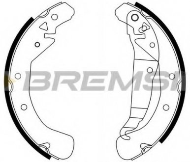 Тормозные колодки зад. Combo 01-05, Astra F, G 91-05 (бараб.) BREMSI GF0358 (фото 1)