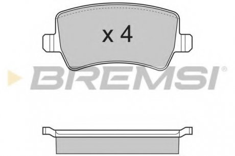 Колодки тормозные задние Ford Galaxy, S-Max 06-15 (TRW) BREMSI BP3298 (фото 1)