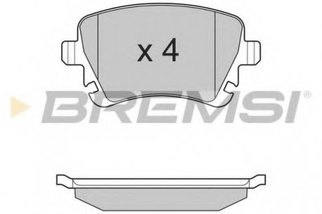 Тормозные колодки задние Caddy III, Golf V, Audi A4 03- BREMSI BP3130 (фото 1)