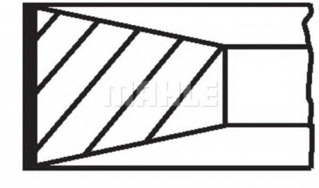 Комплект кілець поршня двигуна на один цилиндр Mahle 227 33 N0 (фото 1)