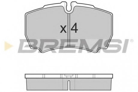 Тормозные колодки зад. Daily 99- (без спарки) BREMSI BP3025 (фото 1)