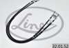 Трос ручника Opel Combo 01- (L, R) 1235, 1040x2 (барабаны) LINEX 32.01.52 (фото 2)