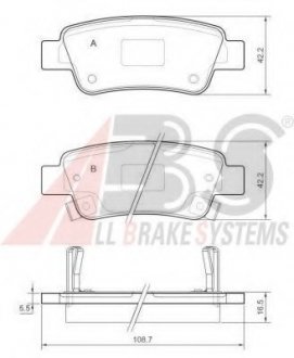 Колодка гальм. диск. HONDA CR-V задн. (вир-во) A.B.S 37651 (фото 1)