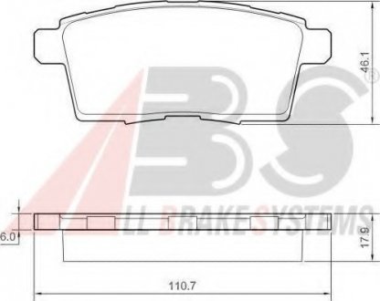 Колодка гальм. диск. MAZDA CX-7 задн. (вир-во) A.B.S 37644 (фото 1)