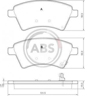 Гальмівні колодки дискові (1 к-т) A.B.S 37532 (фото 1)