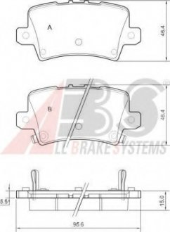 Гальмівні колодки зад. Honda Civic 05- (TRW) A.B.S 37530 (фото 1)