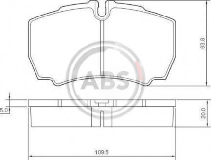 Колодка гальм. диск. FORD TRANSIT 2.2 2.4 07/06- задн. (вир-во) A.B.S 37298 (фото 1)